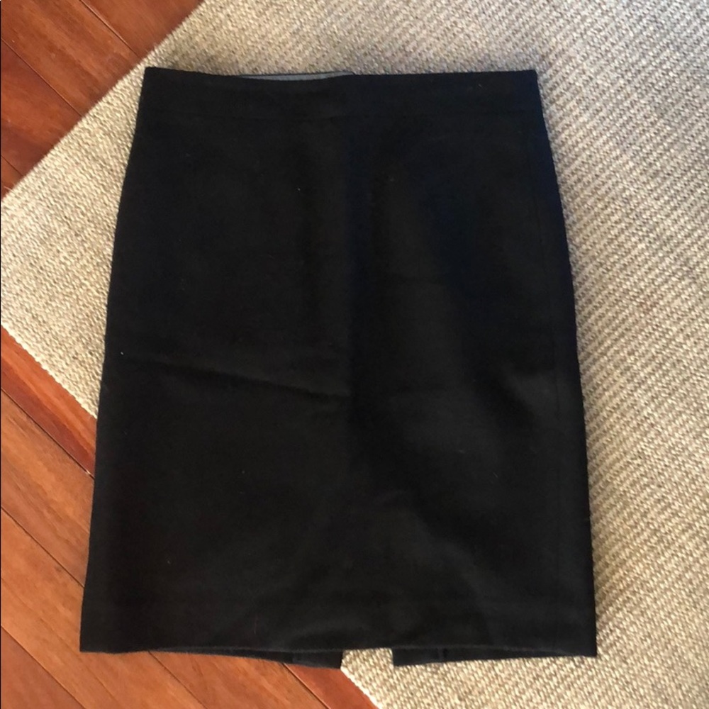 J. Crew black wool pencil skirt